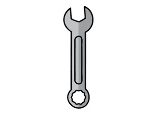 Minimalist Wrench Tool Icon