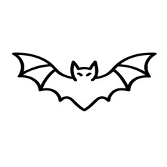 Obraz premium Mysterious bat silhouette flying at night for Halloween