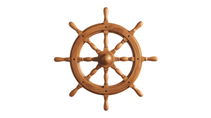 Steer toward adventure with a classic wooden ship wheel nautical symbol of travel and voyage