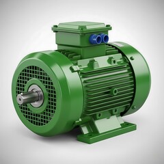 Industrial green electric motor machinery equipment component part