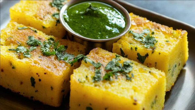 Delicious crispy paratha pieces served with a sauce and garnished with fresh herbs, ideal for an Indian meal or as a snack.