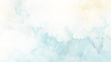 Abstract blue winter watercolor background. Sky pattern with snow. Light blue watercolour paper texture background. Vector water color design