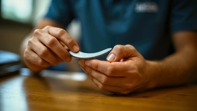 Close up of hand operated small objects