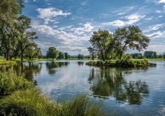 Reflections on a Calm Lake