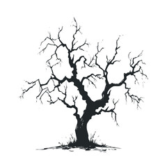 Fototapeta premium A gnarled, spooky, and leafless tree.