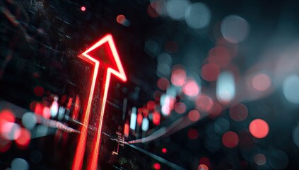 Abstract upward trend graphic