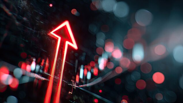 Abstract upward trend graphic