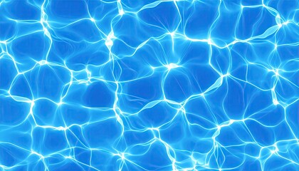 Seamless Cyan Ocean Water Texture with Glowing Ripples