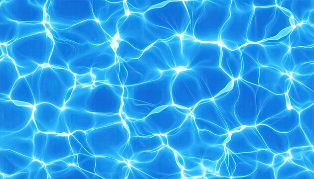 Seamless Cyan Ocean Water Texture with Glowing Ripples