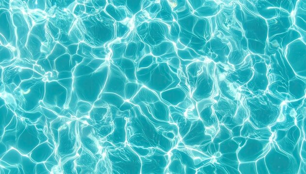 Seamless Cyan Water Texture: Abstract Summer Pool Background