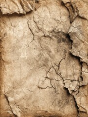 Aged and Cracked Parchment Paper Texture Background vintage