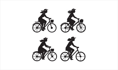 Fototapeta premium Cyclist Silhouette