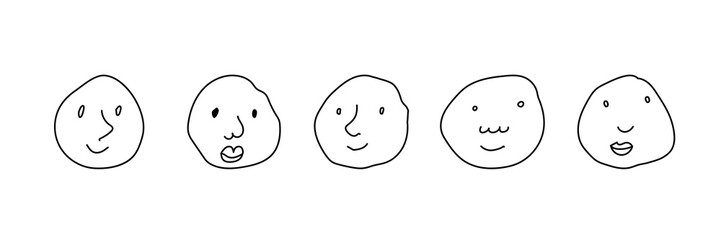 5 Minimalist Sketch Faces