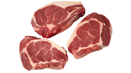 Fototapeta premium Prime ribeye steaks ready for grilling, promising a flavorful and juicy summer barbecue feast