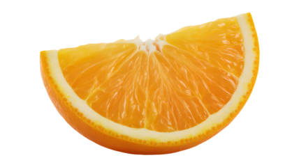 Juicy orange slice offering a vibrant, refreshing taste of summer citrus goodness today