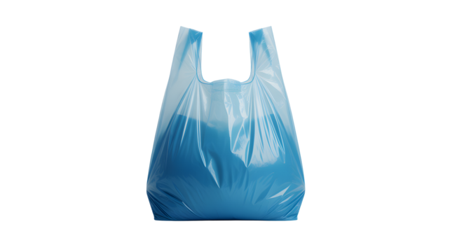 Reusable shopping bag in a light blue color, ideal for eco-friendly lifestyle concepts - Powered by Adobe