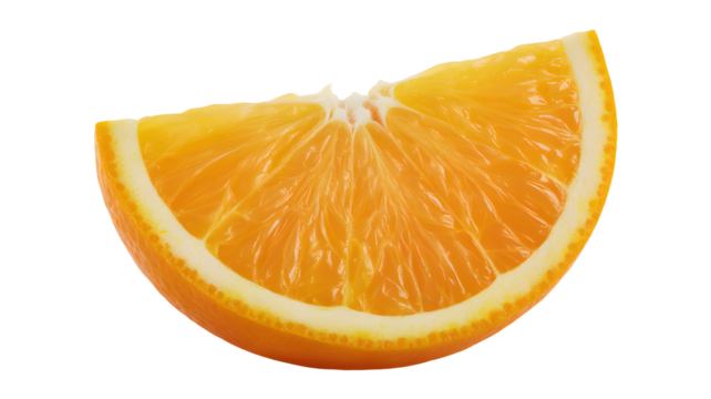 Juicy orange slice offering a vibrant, refreshing taste of summer citrus goodness today