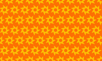 Vibrant orange and gold sunburst pattern.  Perfect for summer backgrounds, textiles, or cheerful branding.  Repeatable design evokes energy, warmth, and optimism.