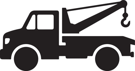 Tow Truck Silhouette Vector Towing Breakdown Roadside Assistance
