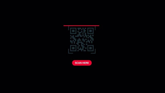 QR Code Scanner Animation Video - Transparent