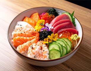 Vibrant Seafood Poke Bowl