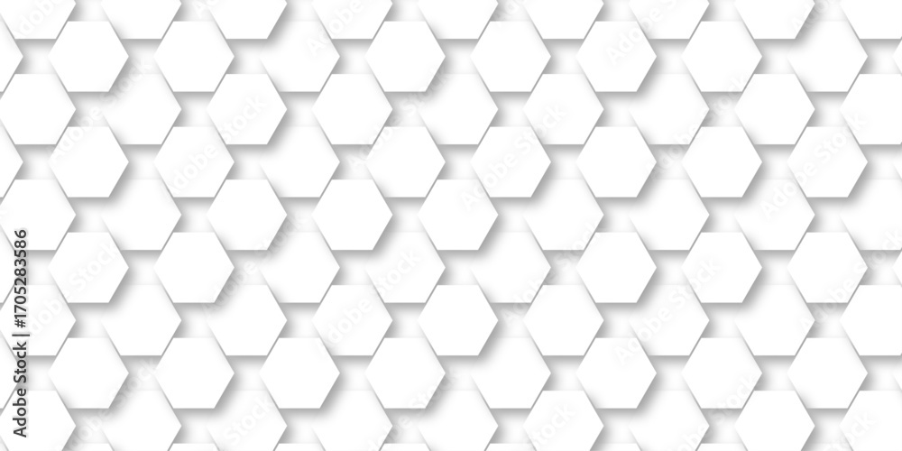 Wall mural abstract honeycomb hexagon vector background .geometric texture design with modern grid, digital tec