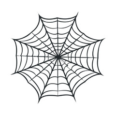 Fototapeta premium A stylized black and white drawing of a spiderweb.
