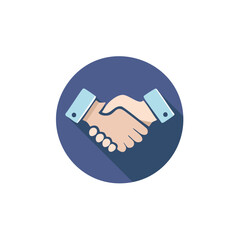 Iconic Handshake Graphic Depicting Agreement Partnership and Successful Business Deal