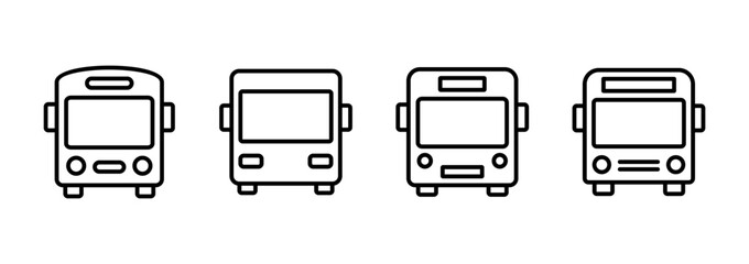 Bus icon vector. bus sign and symbol