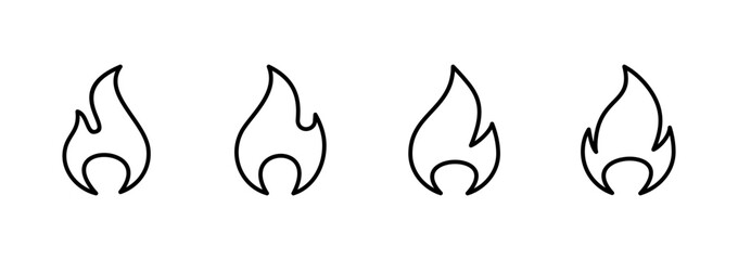 Fire icon vector. fire sign and symbol