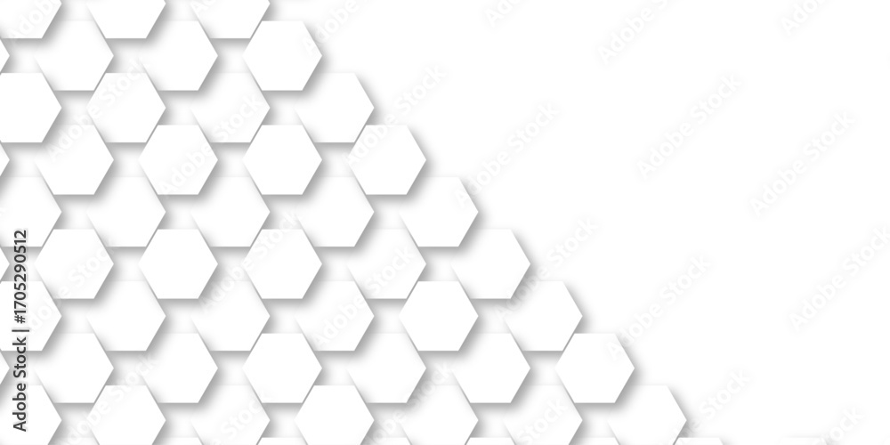 Wall mural abstract honeycomb hexagon vector background .geometric texture design with modern grid, digital tec
