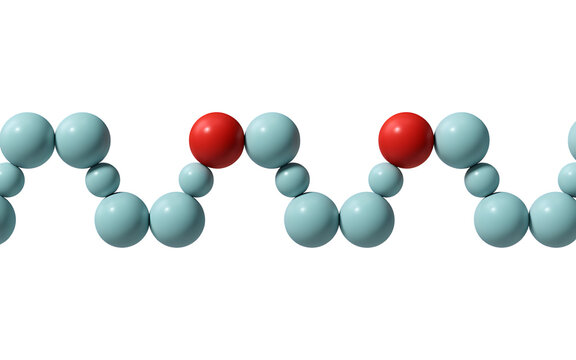 A segment of a dna molecule with red spheres indicating genetic anomalies, isolated on a transparent background