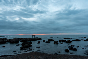 [茨城県]夜明け前の大洗磯前神社