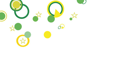 Green and yellow circle banner background. Vector abstract graphic design banner pattern background template.