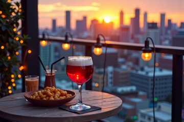 Rooftop Cityscape Virtual Happy Hour