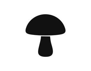 Black Silhouette Mushroom Icon fungi food