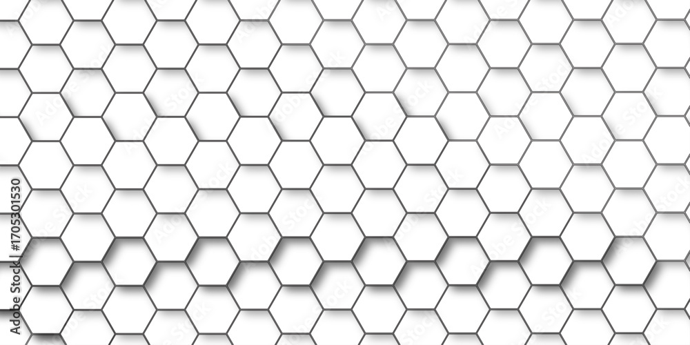 Wall mural abstract honeycomb hexagon vector background .geometric texture design with modern grid, digital tec