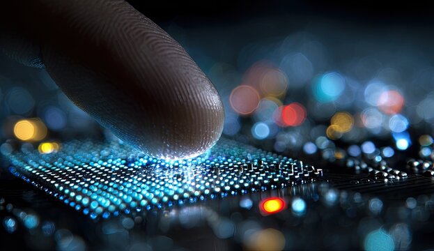 Fingerprint Technology Innovation Future Abstract Touch - Powered by Adobe