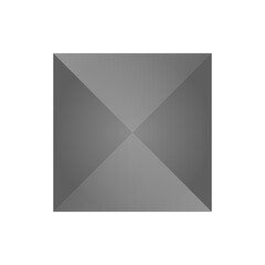 silver square stud vector