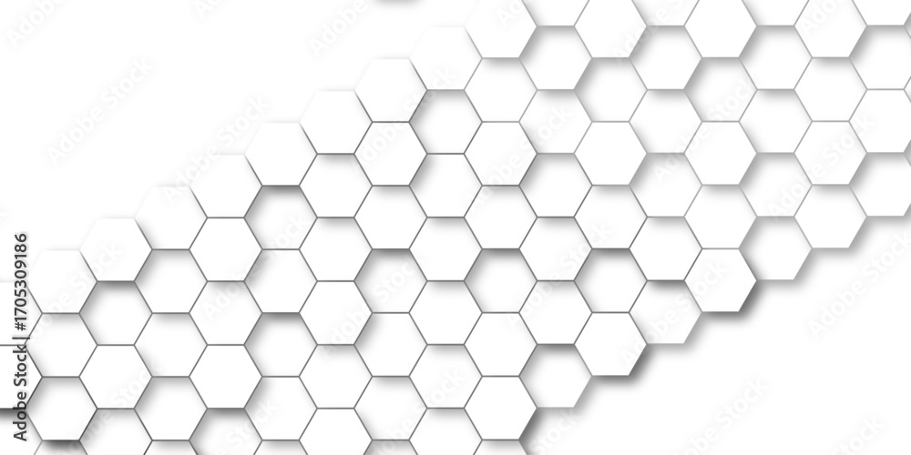 Wall mural abstract honeycomb hexagon vector background .geometric texture design with modern grid, digital tec
