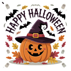 halloween, vector, illustration, design, sign, symbol, party, card, pumpkin, holiday, text, happy, night, cartoon, art, grunge, banner, horror, celebration, october, black, poster, scary, icon, witch