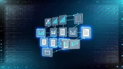 Data workflow automation diagram visualization process analytics and integration solution - Powered by Adobe