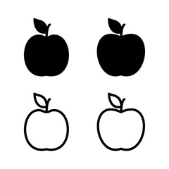 Apple icon vector illustration. Apple sign and symbols for web design.