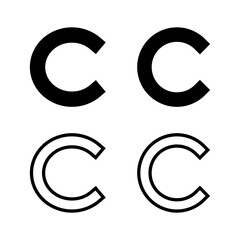 Fototapeta premium Copyright icon vector illustration. copyright sign and symbol