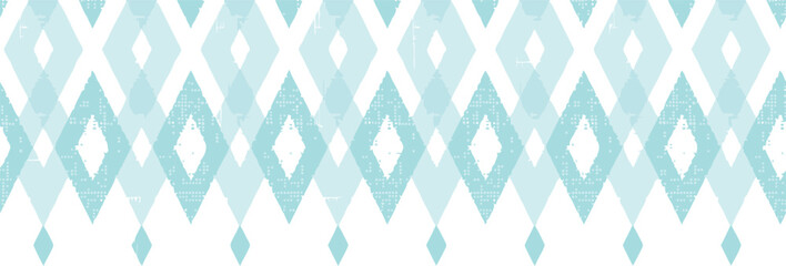 Fototapeta premium Abstract geometric pattern with diamond shapes in light blue and white