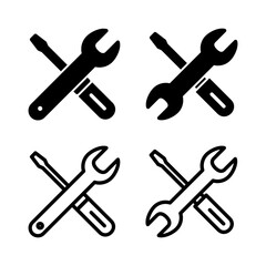 Repair tools icon vector illustration. tool sign and symbol. setting icon. Wrench and screwdriver. Service
