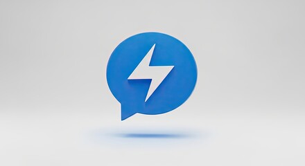 The Official Facebook Messenger Logo with a Subtle Shadow