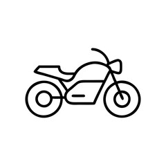 Obraz premium Outline of a motorcycle icon in minimalist design 