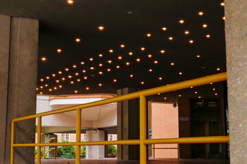 London - 06 24 2022: Illuminated atrium of the Royal Borough of Kensington and Chelsea - Family Information Service