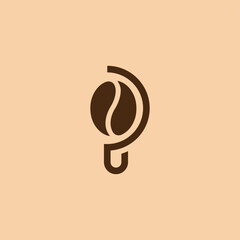 Letter P Coffee Logo